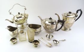 A collection of silver plate and some silver, incl