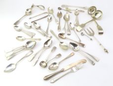 A collection of silver and silver plate, comprisin