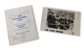 A price list from The New Starlight Club (Plane St