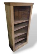 A Victorian pine bookcase