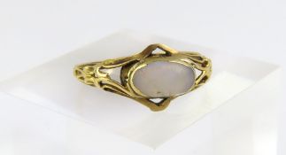 An early 20th century/Art Nouveau unmarked yellow
