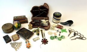 A collection of sewing items to include