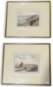 William Daniell RA (1769-1837) a pair of tinted aqua prints