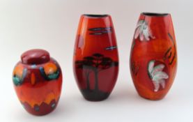 Three pieces of Poole pottery, to include a 