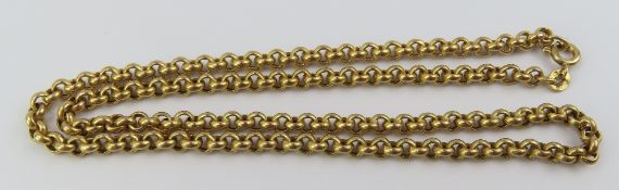 A 9ct gold belcher link chain, spring link clasp 4