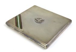 A silver and enamel Royal Berkshire regimental cig
