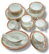 A Royal Worcester Beaufort pattern part dinner ser