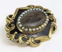 A 19th century mourning brooch