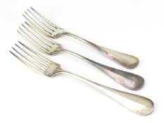 Three French Christolfe table forks