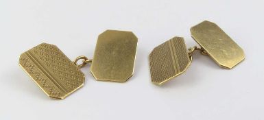 A pair of 9ct rose gold cufflinks