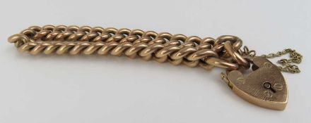 An unmarked rose gold bracelet