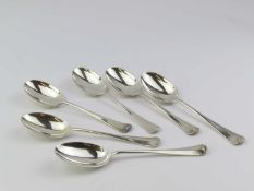 A set of six Mappin and Webb silver tablespoons