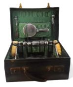 A dressing set in bespoke trunk with cover