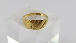 A 19th or early 20th century partially patterned ring