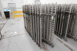 (8) Aluminum nesting Z-Type bakery rack