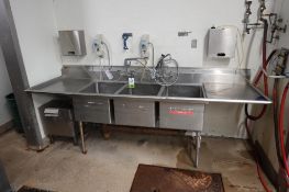 SS 3 compartment sink