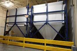 Contemar indoor flexible fabric flour silo system including 2 silos