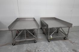 (2) SS heavy duty dough tables