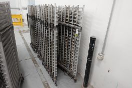 (8) Aluminum nesting Z-Type bakery rack