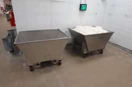 (2) SS dough troughs for Glimek dump