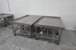 (2) SS heavy duty dough tables