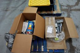 Pallet with assorted silo parts and centrifugal pump