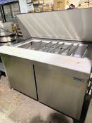 AURORA 2 DOOR 48INCH COLD TABLE WITH STAINLESS STEEL LID