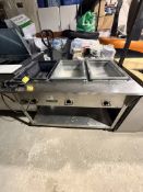 SERVE WELL 3 WELL STAINLESS STEEL STEAM TABLE
