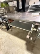 4FT STAINLESS STEEL TABLE WITH BOTTOM SHELF