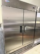 OMCAN DOUBLE DOOR STAINLESS STEEL UPRIGHT FREEZER