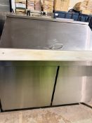 AURORA 2 DOOR 48INCH COLD TABLE WITH STAINLESS STEEL LID