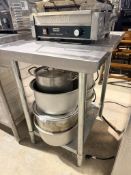 24 INCH STAINLESS STEEL TABLE WITH BOTTOM SHELF