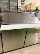 AURORA 2 DOOR 48INCH COLD TABLE WITH STAINLESS STEEL LID