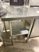 24INCH STAINLESS STEEL TABLE WITH BOTTOM SHELF