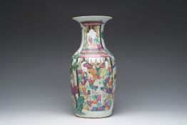 A Chinese famille rose 'Spring Festival' vase, 19th C.