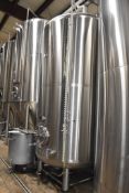 SPECIFIC MECHANICAL SYSTEMS 60 BARREL STAINLESS STEEL JACKETED BRIGHT BEER CARBONATION TANK WITH