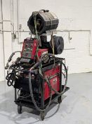 LINCOLN ELECTRIC POWER WAVE 455 M/STT PORTABLE MIG WELDER WITH LINCOLN ELECTRIC POWER FEED 10M