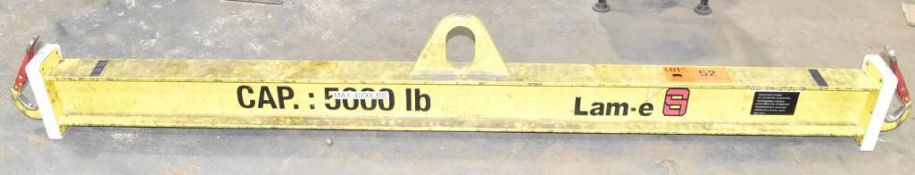 GROUPE LAM-E/ST-PIERRE (2019) 5,000 LB CAPACITY SPREADER BEAM WITH APPROX. 100" SPAN, S/N CC-