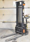HOC (2020) ESC10M33 24V ELECTRIC PALLET STACKER WITH 2,200 LB CAPACITY, 130" MAX. VERTICAL LIFT, 369