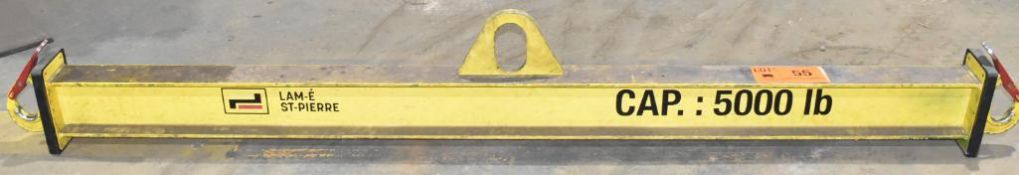 GROUPE LAM-E/ST-PIERRE (2021) 5,000 LB CAPACITY SPREADER BEAM WITH APPROX. 100" SPAN, S/N CC-
