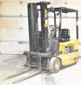 YALE ERP035TFN36SE082 36V 3-WHEEL ELECTRIC FORKLIFT WITH 3,500 LB CAPACITY, 189" MAX. VERTICAL