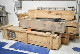 LOT/ FINZER ROLLS - INCLUDING RUBBER ROLLS, BRUSH/SCRAPER ROLLS, STEEL ROLLS WITH STORAGE CRATES (