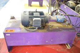 20 HP HYDRAULIC POWER PACK (CI) [RIGGING FEES FOR LOT# 22 - $125 USD PLUS APPLICABLE TAXES}