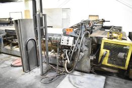 DUBOIS STAIN ROLL COATER WITH 49”WX3”H WORKPIECE CAPACITY, POWERED BELT CONVEYOR, OVERHEAD DUST/FUME