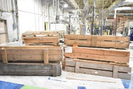 LOT/ FINZER ROLLS - INCLUDING RUBBER ROLLS, BRUSH/SCRAPER ROLLS, STEEL ROLLS WITH STORAGE CRATES (