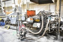 DUBOIS RRC-48 STAIN ROLL COATER WITH 48”WX3”H WORKPIECE CAPACITY, (3) UV LIGHT MODULES, POWERED BELT