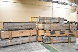 LOT/ FINZER ROLLS - INCLUDING RUBBER ROLLS, BRUSH/SCRAPER ROLLS, STEEL ROLLS WITH STORAGE CRATES (