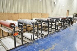 LOT/ (7) ROLL RACKS WITH SPARE ROLLS [RIGGING FEES FOR LOT# 129 - $575 USD PLUS APPLICABLE TAXES}
