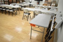 LOT/ COMPOSITE FOLDING TABLES AND CHAIRS