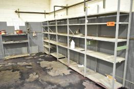 LOT/ (6) SECTIONS OF STEEL SHELVES